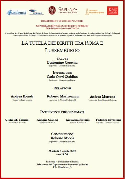 La tutela dei diritti tra Roma e Lussemburgo.